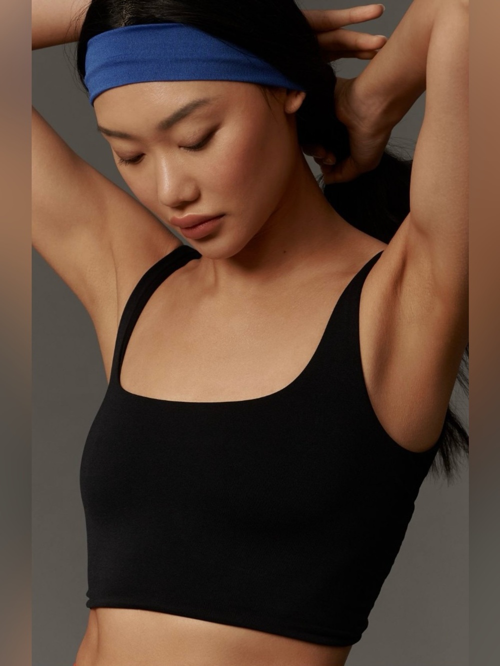 Anthropologie LyreBird Skin Seamless Twist Tank Top in Black